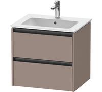Duravit Ketho.2 bâti-support pour lavabo suspendu, 2 tiroirs, 610x550x480mm, pour ME by Starck 233663, K25262043430000, Couleur: Décor basalte mat