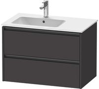Duravit Ketho.2 bÃ¢ti-support pour lavabo, 810x549x480mm, pour ME by Starck position du bassin Ã gauche 234583, K252670, Coloris: supermatt en graphite - K25267080800000