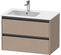 Duravit Ketho.2 bâti-support pour lavabo suspendu, 2 tiroirs, 810x549x480mm, pour ME by Starck position du lavabo à gauche 234583, K25267075750000, Couleur: Décor lin mat