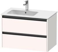 Duravit Ketho.2 bâti-support pour lavabo suspendu, 2 tiroirs, 810x549x480mm, pour ME by Starck position du lavabo à gauche 234583, K25267084840000, Couleur: Blanc super mat Décor