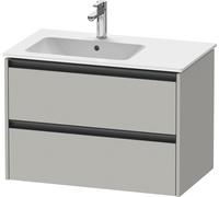 Duravit Ketho.2 bâti-support pour lavabo suspendu, 2 tiroirs, 810x549x480mm, pour ME by Starck position du lavabo à gauche 234583, K25267007070000, Couleur: DÃ©cor gris bÃ©ton mat