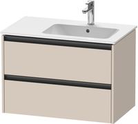 Duravit Ketho.2 bâti-support pour lavabo suspendu, 2 tiroirs, 810x549x480mm, pour ME by Starck position du lavabo à droite 234683, K25268083830000, Couleur: Décor taupe super mat