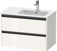 Duravit Ketho.2 bâti-support pour lavabo suspendu, 2 tiroirs, 810x549x480mm, pour ME by Starck position du lavabo à droite 234683, K25268022220000, Couleur: Décor blanc brillant