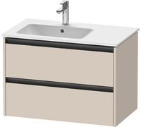 Duravit Ketho.2 bâti-support pour lavabo suspendu, 2 tiroirs, 810x549x480mm, pour ME by Starck position du lavabo à gauche 234583, K25267083830000, Couleur: Décor taupe super mat