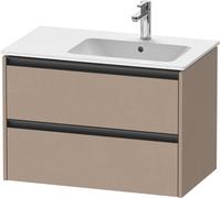 Duravit Ketho.2 bâti-support pour lavabo suspendu, 2 tiroirs, 810x549x480mm, pour ME by Starck position du lavabo à droite 234683, K25268075750000, Couleur: Décor lin mat