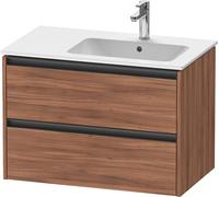 Duravit Ketho.2 bâti-support pour lavabo suspendu, 2 tiroirs, 810x549x480mm, pour ME by Starck position du lavabo à droite 234683, K25268079790000, Couleur: Décor noyer naturel