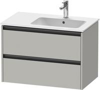Duravit Ketho.2 bâti-support pour lavabo suspendu, 2 tiroirs, 810x549x480mm, pour ME by Starck position du lavabo à droite 234683, K25268007070000, Couleur: DÃ©cor gris bÃ©ton mat
