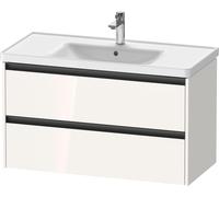 Duravit Ketho.2 bâti-support pour lavabo suspendu, 2 tiroirs, 984x549x455mm, pour D-Neo 236710, K25284022220000, Couleur: Décor blanc brillant