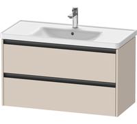 Duravit Ketho.2 bâti-support pour lavabo suspendu, 2 tiroirs, 984x549x455mm, pour D-Neo 236710, K25284083830000, Couleur: Décor taupe super mat