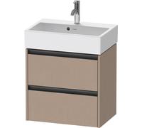 Duravit Ketho.2 bâti-support pour lavabo suspendu, Compact, 584x549x390mm, pour Vero Air 236860, 2 tiroirs, K25273075750000, Couleur: Décor lin mat