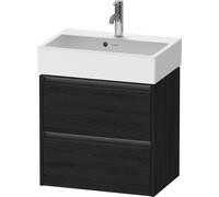 Duravit Ketho.2 bâti-support pour lavabo suspendu, Compact, 584x549x390mm, pour Vero Air 236860, 2 tiroirs, K25273016160000, Couleur: Décor chêne noir mat