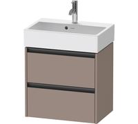 Duravit Ketho.2 bâti-support pour lavabo suspendu, Compact, 584x549x390mm, pour Vero Air 236860, 2 tiroirs, K25273043430000, Couleur: Décor basalte mat