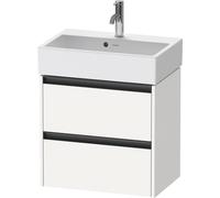 Duravit Ketho.2 bâti-support pour lavabo suspendu, Compact, 584x549x390mm, pour Vero Air 236860, 2 tiroirs, K25273018180000, Couleur: Décor blanc mat