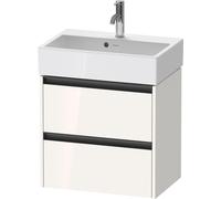 Duravit Ketho.2 bâti-support pour lavabo suspendu, Compact, 584x549x390mm, pour Vero Air 236860, 2 tiroirs, K25273022220000, Couleur: Décor blanc brillant