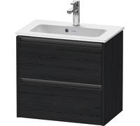 Duravit Ketho.2 bâti-support pour lavabo suspendu, Compact, 610x549x390mm, pour ME by Starck 234263, 2 tiroirs, K25255016160000, Couleur: Décor chêne noir mat
