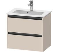 Duravit Ketho.2 bâti-support pour lavabo suspendu, Compact, 610x549x390mm, pour ME by Starck 234263, 2 tiroirs, K25255083830000, Couleur: Décor taupe super mat