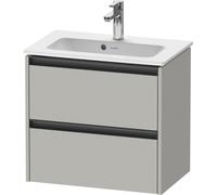 Duravit Ketho.2 bâti-support pour lavabo suspendu, Compact, 610x549x390mm, pour ME by Starck 234263, 2 tiroirs, K25255007070000, Couleur: DÃ©cor gris bÃ©ton mat