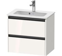 Duravit Ketho.2 bâti-support pour lavabo suspendu, Compact, 610x549x390mm, pour ME by Starck 234263, 2 tiroirs, K25255022220000, Couleur: Décor blanc brillant