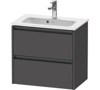 Duravit Ketho.2 bâti-support pour lavabo suspendu, Compact, 610x549x390mm, pour ME by Starck 234263, 2 tiroirs, K25255049490000, Couleur: Décor graphite mat