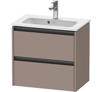 Duravit Ketho.2 bâti-support pour lavabo suspendu, Compact, 610x549x390mm, pour ME by Starck 234263, 2 tiroirs, K25255043430000, Couleur: Décor basalte mat