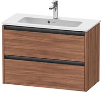 Duravit Ketho.2 bâti-support pour lavabo suspendu, Compact, 810x549x390mm, pour ME by Starck 234283, 2 tiroirs, K25256079790000, Couleur: Décor noyer naturel
