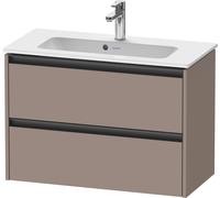 Duravit Ketho.2 bâti-support pour lavabo suspendu, Compact, 810x549x390mm, pour ME by Starck 234283, 2 tiroirs, K25256043430000, Couleur: Décor basalte mat