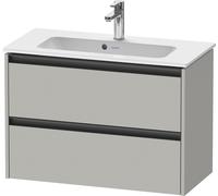 Duravit Ketho.2 bâti-support pour lavabo suspendu, Compact, 810x549x390mm, pour ME by Starck 234283, 2 tiroirs, K25256007070000, Couleur: DÃ©cor gris bÃ©ton mat
