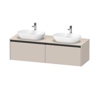 Duravit Ketho.2 bâti-support pour lavabo, découpe de la vasque des deux côtés, 1600x459x550mm, K24889B91910000, Couleur: DÃ©cor taupe mat