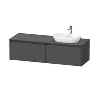 Duravit Duravit Ketho.2 Meuble sous lavabo 160x55 cm, droite, graphite mat, 2 tiroirs, suspendu Quantité:1