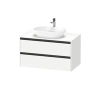 Duravit Ketho.2 bâti-support de lavabo sur console suspendu, 1000x568x550mm, 2 tiroirs, K24896018180000, Couleur: Décor blanc mat