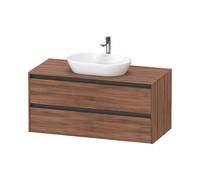 Duravit Ketho.2 bâti-support de lavabo sur console suspendu, 1200x568x550mm, 2 tiroirs, K24897079790000, Couleur: Décor noyer naturel