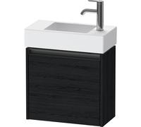 Duravit Ketho 2 meuble bas pour lavabo avec 1 porte 48,4x23,8x44cm gauche, avec poignée chêne anthracite noir mat k25072l16160000