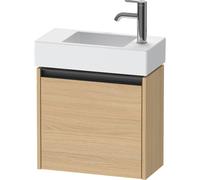 Duravit Ketho 2 meuble bas pour lavabo avec 1 porte 48,4x23,8x44cm gauche, avec poignée chêne naturel mat anthracite k25072l30300000
