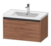 Duravit Ketho 2 meuble bas sous lavabo avec 1 tiroir 78.4x45.5x44cm avec poignée noyer anthracite mat k25083079790000