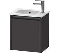 Duravit Ketho 2 meuble de lavabo avec 1 porte 41x29.2x44cm gauche, avec poignée anthracite graphite super mat k25060l80800000