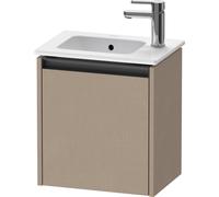 Duravit Ketho 2 meuble de lavabo avec 1 porte 41x29.2x44cm gauche, avec poignée anthracite Linnen mat k25060l75750000