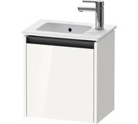 Duravit Ketho 2 meuble de lavabo avec 1 porte 41x29.2x44cm gauche, avec poignée blanc brillant anthracite k25060l22220000