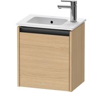 Duravit Ketho 2 meuble de lavabo avec 1 porte 41x29,2x44cm gauche, avec poignée chêne naturel mat anthracite k25060l30300000