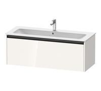 Duravit ketho 2 meuble de lavabo avec 1 tiroir pour lavabo simple 121x48x44cm avec poignée anthracite blanc brillant k25065022220000