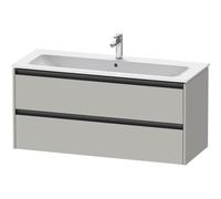 Duravit ketho 2 meuble de lavabo avec 2 tiroirs pour lavabo simple 121x48x55cm avec poignées anthracite béton gris mat k25265007070000