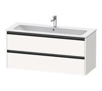 Duravit ketho 2 meuble de lavabo avec 2 tiroirs pour lavabo simple 121x48x55cm avec poignées blanc anthracite super mat k25265084840000