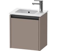 Duravit Ketho 2 meuble lave-mains avec 1 porte 41x29.2x44cm gauche, avec poignée basalte anthracite mat k25060l43430000