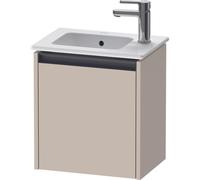 Duravit Ketho 2 meuble pour lavabo avec 1 porte 41x29.2x44cm droite, avec poignée anthracite taupe super mat k25060r83830000