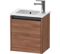 Duravit Ketho 2 meuble pour lavabo avec 1 porte 41x29.2x44cm droite, avec poignée noyer anthracite mat k25060r79790000