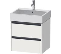 Duravit Ketho.2 bâti-support de lavabo suspendu, 2 tiroirs, 584x440x460mm, pour Vero Air 235060, K25275018180000, Couleur: Décor blanc mat
