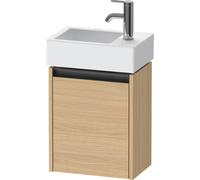 Duravit Ketho 2 meuble sous-lavabo avec 1 porte 36,4x23,8x44cm gauche, avec poignée chêne naturel mat anthracite k25071l30300000