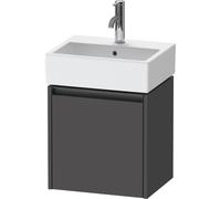 Duravit Ketho 2 meuble sous-lavabo avec 1 porte 43,4x33,8x44cm droite, avec poignée graphite anthracite mat k25070r49490000