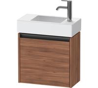 Duravit Ketho 2 meuble sous-lavabo avec 1 porte 48.4x23.8x44cm droit, avec poignée noyer anthracite mat k25072r79790000