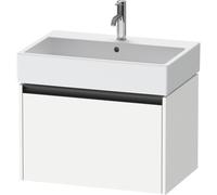 Duravit Ketho 2 meuble sous-lavabo avec 1 tiroir 68.4x46x44cm avec poignée anthracite blanc mat k25076018180000