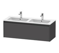 Duravit Ketho 2 meuble sous-lavabo avec 1 tiroir pour double lavabo 128x48x44cm avec poignée anthracite graphite mat k25066049490000